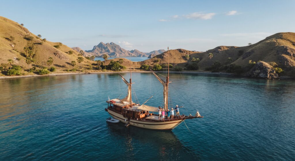 famille en croisière à komodo